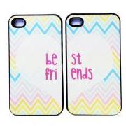 colorful pastel chevron best friends iphone cases